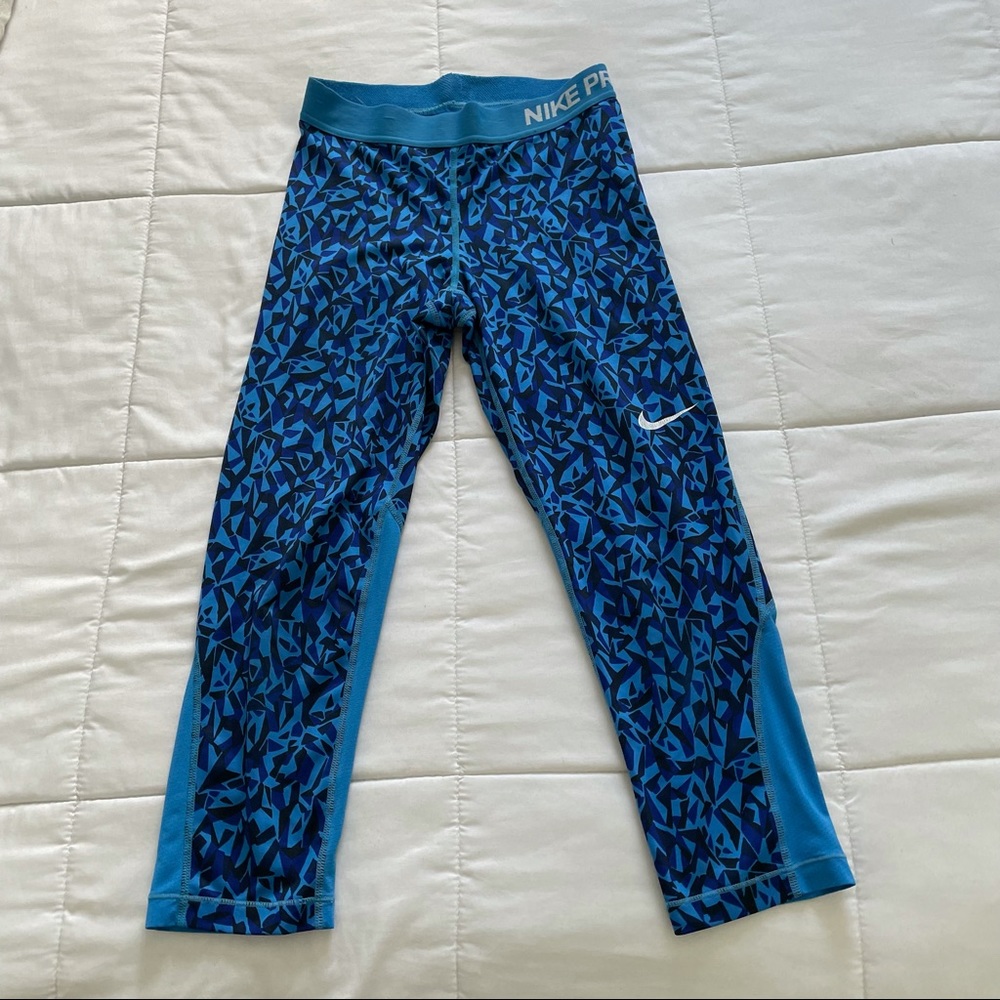 Nike pro blue leggings woman s